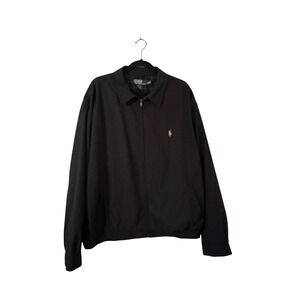 Polo Ralph Lauren Black Harrington Golf‎ Full Zip Embroidered Pony Men's XXL